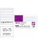 Ficha liderpapel rayada nº2 75x125 mm 180gr paquete de 100 unidades