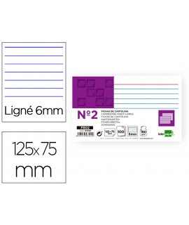 Striped liderpapel sheet nº2 75x125 mm 180g/m2 pack of 100 units