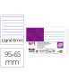 Ficha liderpapel rayada nº1 65x95 mm 180gr paquete de 100 unidades