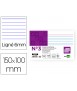 Ficha liderpapel rayada nº3 100x150 mm 180g/m2 paquete de 100 unidades