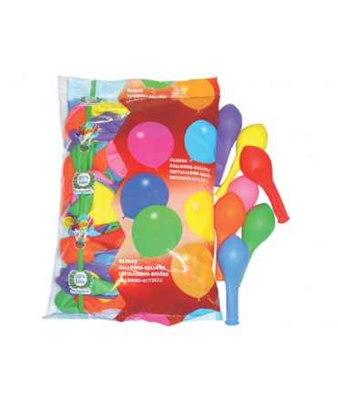Globo 100% latex biodegradable bolsa de 100 unidades colores surtidos