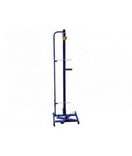 Metal guillotine with wheels for rolls up to 1.20 mt
