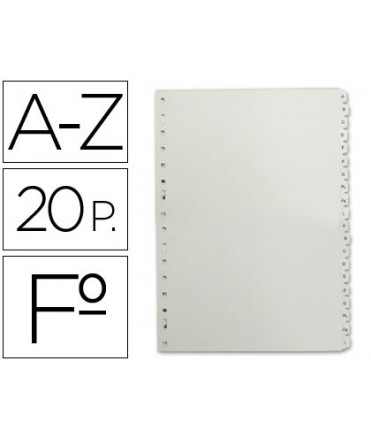 Separador alfabetico multifin 3005 plastico folio natural