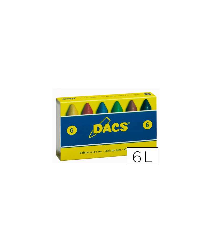 LAPICES CERA MANLEY CAJA DE 6 COLORES SURTIDOS