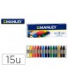 Lapices cera manley caja de 15 unidades colores surtidos