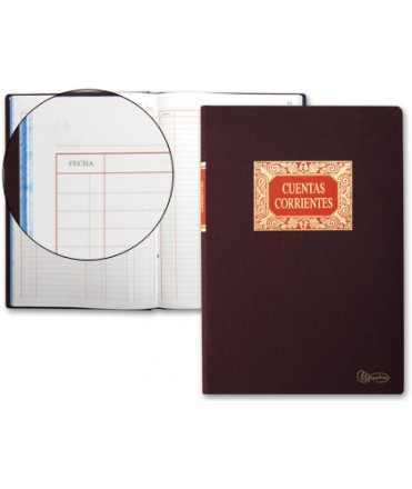 Libro miquelrius folio 100 hojas cuentas corrientes debe haber y saldo