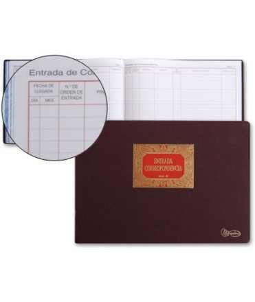 Libro miquelrius n.42 folio apaisado 100 hojas entrada de correspondencia