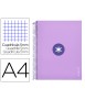 Spiral notebook a4 micro antartik lined cover 120h 90 gr frame 5mm 5 bands 4 holes lavender color
