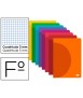Libreta liderpapel 360 tapa de plastico a4 48 hojas 90g/m2 cuadro 3mm con margen colores surtidos