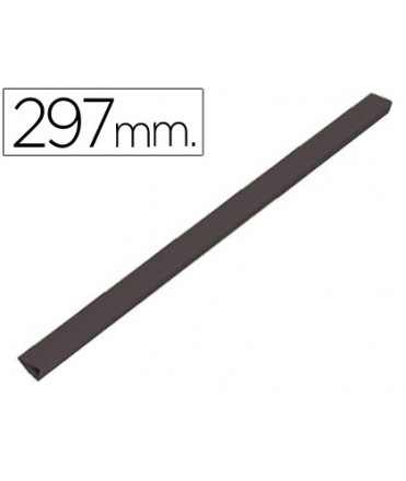 Lomera durable plastico 3 mm din a4 capacidad 30 hojas color negro