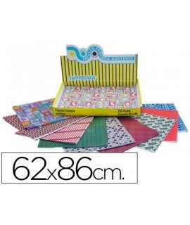 Printed Gift Wrapping Paper 62x86 cm Box of 200 Sheets Assorted Designs Grammage 40g/m2