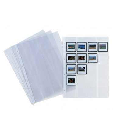 Brown cover folio 4 holes 200 mc reinforced spine for 20 slides