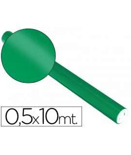 Papel metalizado verde rollo continuo de 0,5 x 10 mt
