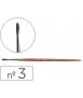 Watercolor brushes liderpapel nº3 chrome ferrule for gummed hair