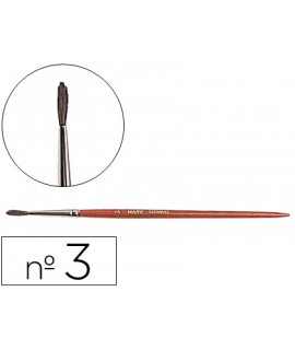 Watercolor brushes liderpapel nº3 chrome ferrule for gummed hair