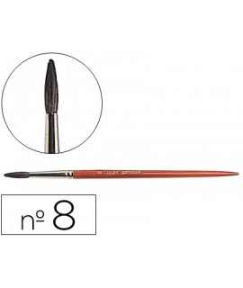Watercolor brushes liderpapel No. 8 chrome ferrule by rubberized hair
