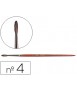 Watercolor brushes liderpapel No. 4 chrome ferrule by gummed hair