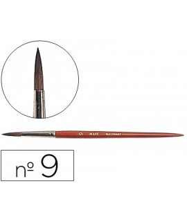 Watercolor brushes liderpapel nº 9 chrome ferrule by gummed hair