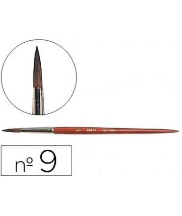 Watercolor brushes liderpapel nº 9 chrome ferrule by gummed hair