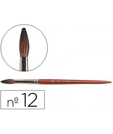 Watercolor brushes liderpapel nº 12 chrome ferrule for gummed hair