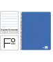 Cuaderno espiral liderpapel folio write tapa blanda 80h 60gr horizontal con margen color azul