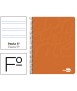 Cuaderno espiral liderpapel folio write tapa blanda 80h 60gr pauta 2,5 mm con margen color naranja