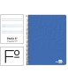 Cuaderno espiral liderpapel folio write tapa blanda 80h 60gr pauta 2,5 mm con margen color azul