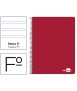 Cuaderno espiral liderpapel folio write tapa blanda 80h 60gr pauta 2,5 mm con margen color rojo