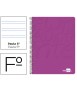 Cuaderno espiral liderpapel folio write tapa blanda 80h 60gr pauta 2,5 mm con margen color rosa