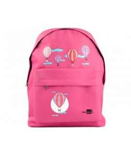 Cartera escolar liderpapel mochila globos color rosa 380x280x120mm