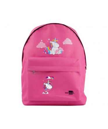 Cartera escolar liderpapel mochila unicornio color rosa 380x280x120mm