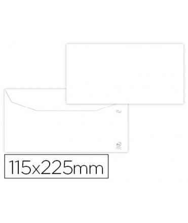 Sobre liderpapel blanco 115x225 mm solapa engomada papel offset 80 gr caja de 500 unidades