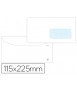 Sobre liderpapel blanco 115x225 mm ventana derecha trapezodial engomado papel offset 80 g caja de 500 unidades