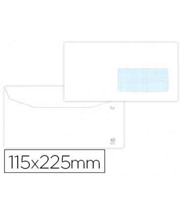 Sobre liderpapel blanco 115x225 mm ventana derecha trapezodial engomado papel offset 80 g caja de 500 unidades