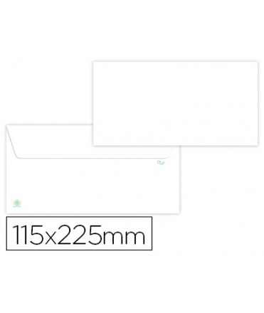 Sobre liderpapel blanco 115x225 mm solapa tira de silicona papel reciclado 90 gr caja de 500 unidades