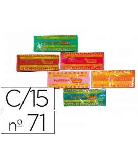 Plastilina jovi 71 tamaño mediano caja de 15 unidades colores surtidos