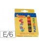 Plastilina jovi estuche de 6 barras colores surtidos