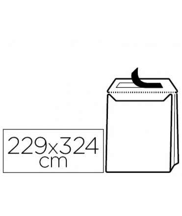 Sobre liderpapel bolsa fuelle kraft 229x324x30 mm solapa tira de silicona papel 120 gr caja de 50 unidades