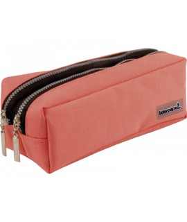 School bag liderpapel rectangular tote bag 2 coral pockets 185x55x70 mm