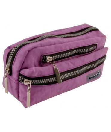 Oval liderpapel 3-pocket pencil case pastel violet 195x40x100 mm