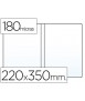 Funda portadocumento cuarto doble 180 micras pvc transparente 220x350mm