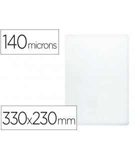 Funda portadocumento q-connect folio 140 micras pvc transparente 230x330mm