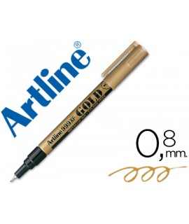 Rotulador artline marcador permanente tinta metalica ek-999 oro punta redonda 0.8 mm