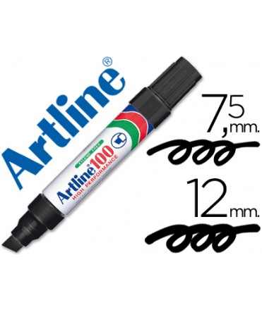 Artline marker pen permanent marker 100 black - beveled tip