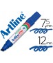 Artline permanent marker pen 100 blue beveled tip