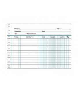 Recambio multifin 3003 cuarto apaisado cuentas corrientes 50 hojas 8 taladros 215x155 mm