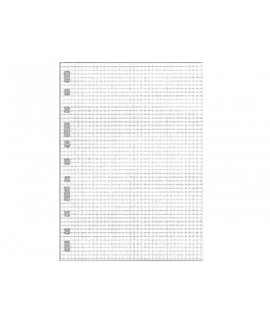 Recambio multifin 3005 folio natural cuadro 4 mm 50 hojas 16 taladros 215x310 mm