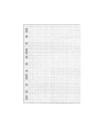 Recambio multifin 3005 folio natural cuadro 4 mm 50 hojas 16 taladros 215x310 mm