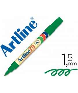 Artline Permanent Marker Pen EK-70 Green Round Tip 1.5 mm Metal & Glass Paper