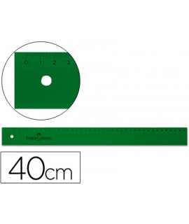 Regla faber castell 40 cm plastico verde